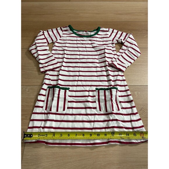 RuffleButts Girls Size 7 Red White Stripes Dress Christmas Holiday Long Sleeve - Picture 3 of 7